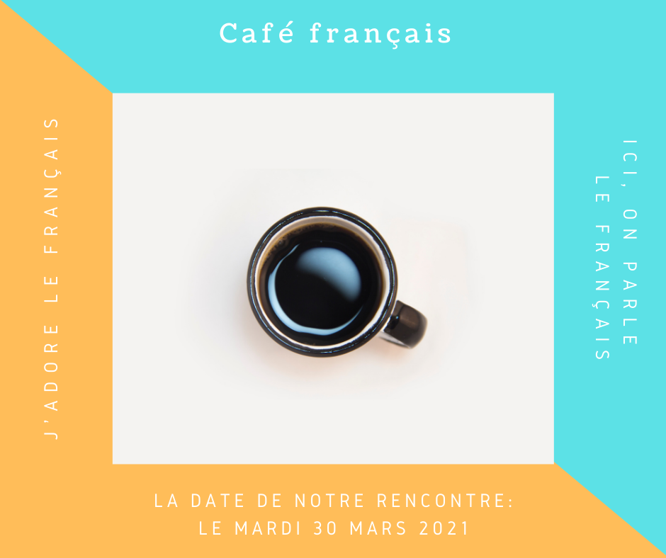 Plakat - zaproszenie Café français en ligne 